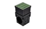 NDS 916, 6" Black Riser for 9" Square Catch Basin Drain and Low-Profile Adapter Drain
