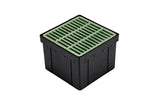 NDS 916, 6" Black Riser for 9" Square Catch Basin Drain and Low-Profile Adapter Drain