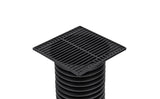 NDS 9" Black Plastic Square Grate, Connects To 6" Spee-D Basin, Pipes, And Fittings