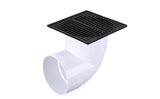NDS 9" Black Plastic Square Grate, Connects To 6" Spee-D Basin, Pipes, And Fittings