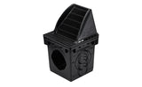 NDS 12" Black Plastic Square Downspout Defender Catch Basin Drain Grate