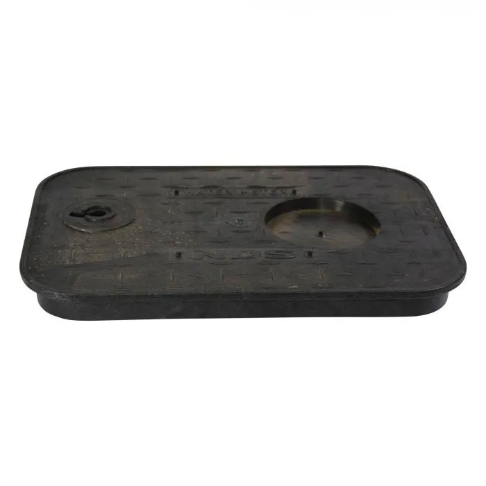 NDS 14" x 19" Overlapping Solid Plastic Locking Cover, 4" Top Recess - Water Meter