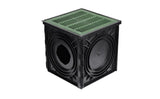 NDS 1800, 18" Black Expandable Catch Basin Drain with 2 Openings
