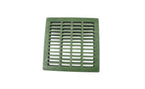 NDS 2412, 24" Green Plastic Square Catch Basin Drain Grate