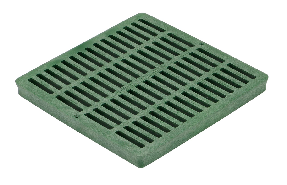 NDS 12" Green Plastic Square Catch Basin Drain Grate