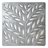 NDS 1218CI, 12" Cast Iron Decorative Botanical Design Square Catch Basin Drain Grate