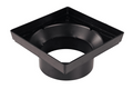 NDS 1221, 12" Black Square Low-Profile Adapter Drain, Connects to 8" Sewer and Drain Pipe