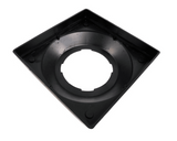 NDS 12" Black Square Low-Profile Adapter Drain, Connects to 3" to 8" Drain Pipes