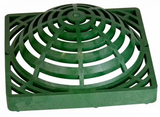 NDS 1280, 12" Green Plastic Square Atrium Catch Basin Drain Grate