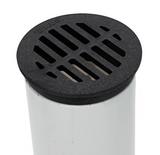 NDS 3" Black Plastic Round Grate, Connects To 3" Drain Pipes And Fittings