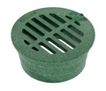NDS 16, 3" Green Plastic Round Grate, Connects To 3" Drain Pipes And Fittings