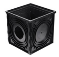 NDS 1800, 18" Black Expandable Catch Basin Drain with 2 Openings