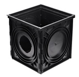 NDS 1800, 18" Black Expandable Catch Basin Drain with 2 Openings