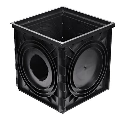 NDS 1800, 18" Black Expandable Catch Basin Drain with 2 Openings