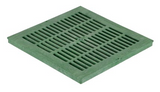 NDS 1812, 18" Green Plastic Square Catch Basin Drain Grate