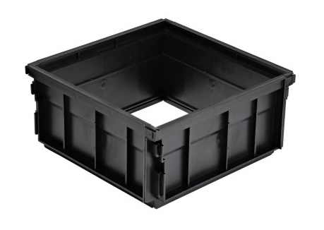 NDS 8" Black Riser For 18" Square Catch Basin Drain & Low-Profile Adapter Drain