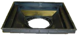 NDS 1830, 18" Black Square Low-Profile Adapter Drain, Connects To 3" To 8" Drain Pipes