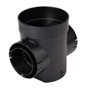 NDS 201, Spee-D 6" Black Round Catch Basin Drain, 2 Outlets