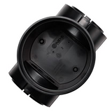 NDS 201, Spee-D 6" Black Round Catch Basin Drain, 2 Outlets
