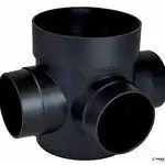 NDS 300, Spee-D 6" Black Round Catch Basin Drain, 3 Outlets