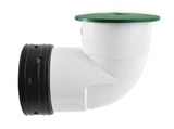 NDS 624, Green Plastic Spring Loaded Pop-Up Drainage Emitter With Elbow For 6" Pipes