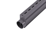 NDS Gray Plastic Micro Channel Drain End Outlet, Connects To 1.25" X 1.5" Pipes