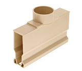 NDS 8502, 1.25" X 7" Sand Plastic Micro Channel Drain With Bottom Outlet