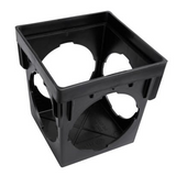 NDS 9" Black Square Catch Basin Drain With 4 Openings