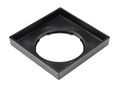 NDS 9" Black Square Low-Profile Adapter Drain, Connects to 3" to 8" Drain Pipes
