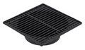 NDS 9" Black Plastic Square Grate, Connects To 6" Spee-D Basin, Pipes, And Fittings