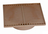 NDS 970S, 9" Sand Plastic Square Grate, Connects To 6" Spee-D Basin, Pipes, And Fittings