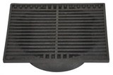 NDS 9" Black Plastic Square Grate, Connects To 6" Spee-D Basin, Pipes, And Fittings