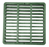 NDS 9" Green Plastic Square Catch Basin Drain Grate
