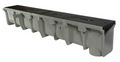 NDS DS-092, Dura Slope 6" x 4' x 6.1" Light Gray Channel Drain, 4.3" To 4.7" Invert Depth