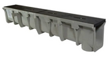 NDS Dura Slope 6" X 4' X 6.4" Light Gray Channel Drain, 4.7" To 5.00 Invert Depth