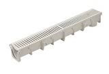 NDS Dura Slope 6" X 4' X 6.4" Light Gray Channel Drain, 4.7" To 5.00 Invert Depth