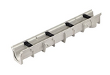 NDS DS-094, Dura Slope 6" x 4' x 6.8" Light Gray Channel Drain, 5.0" To 5.3" Invert Depth