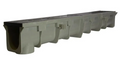 NDS DS-094, Dura Slope 6" x 4' x 6.8" Light Gray Channel Drain, 5.0" To 5.3" Invert Depth