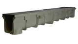 NDS DS-094, Dura Slope 6" x 4' x 6.8" Light Gray Channel Drain, 5.0" To 5.3" Invert Depth