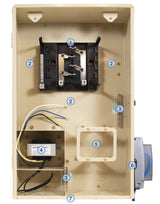 Intermatic P40000RT1 100 amp pool load center, enclosure with the door closed