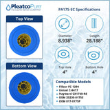 Pleatco PA175 175 sq ft filter cartridge, front view