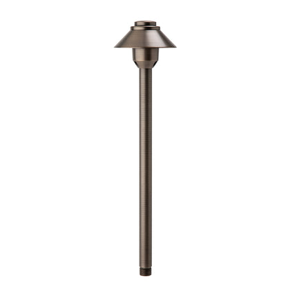 VistaPro 15.875" Old Brass Aluminum Path Light with Warm T3 LED Lamp 2.5W