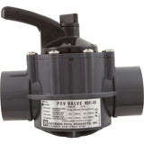 Hayward PSV2SDGR PSV Series 2-way PVC diverter valve, second view showing ports and handle