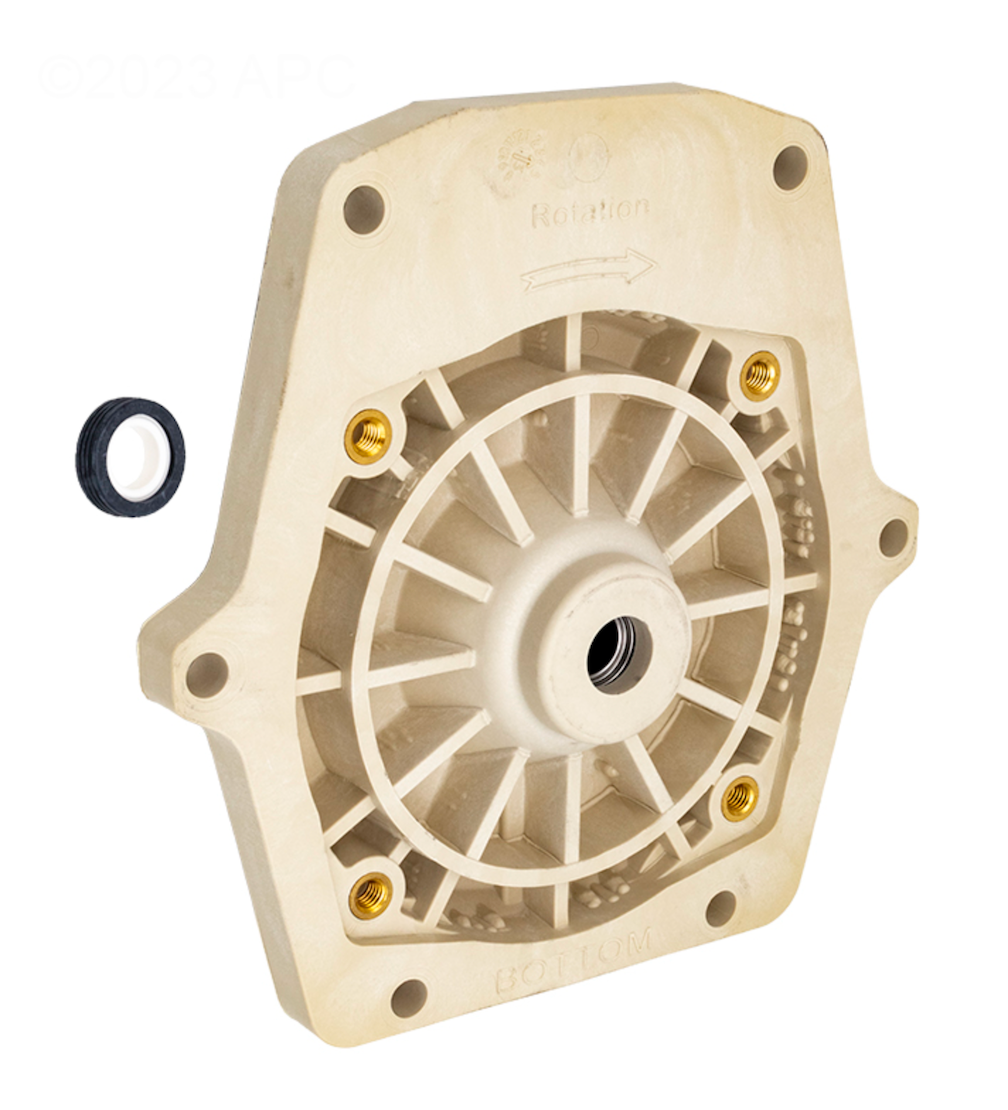 Pentair 350202 IntelliFlo seal plate with shaft seal, front view