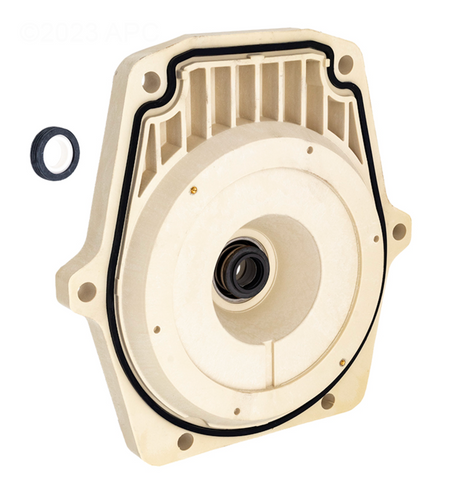 Pentair 350202 IntelliFlo seal plate, rear view showing the molded gasket