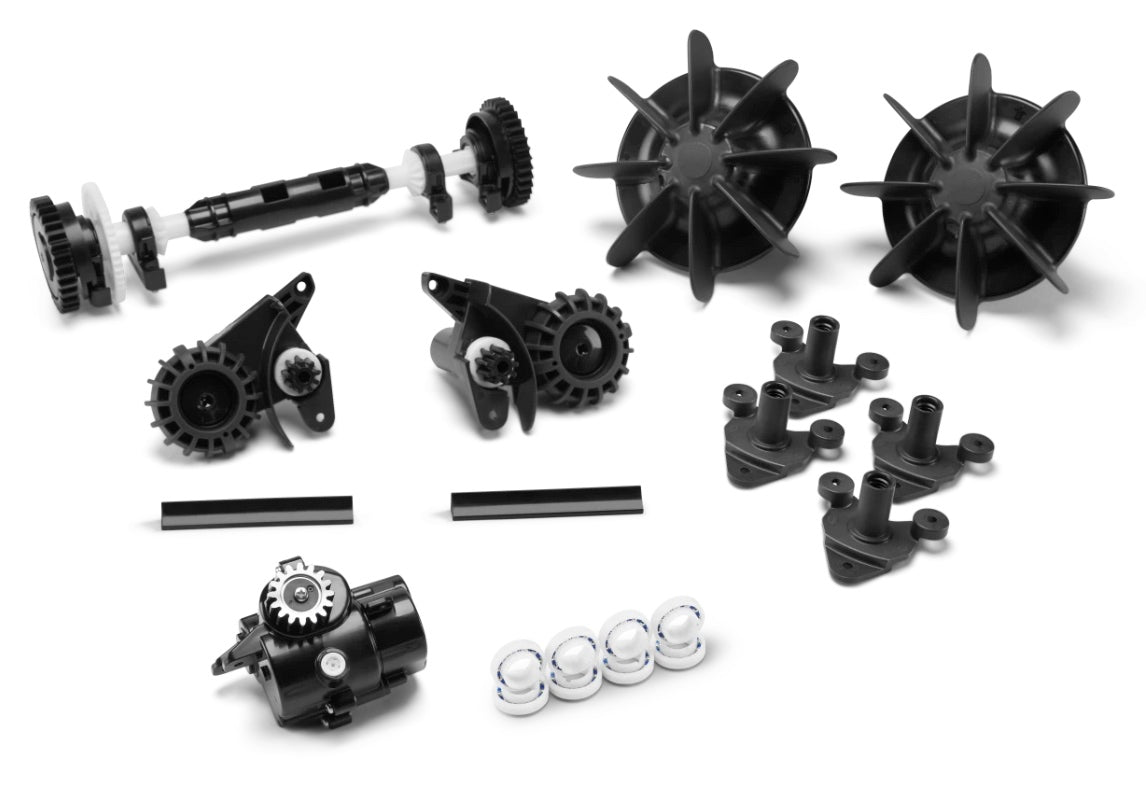 Polaris R0995100 Quattro factory tune-up kit contents laid out
