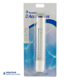Pentair R141036 sinking pool thermometer, close view of the tube scale