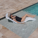 S.R. Smith R-Series white lounger, side view