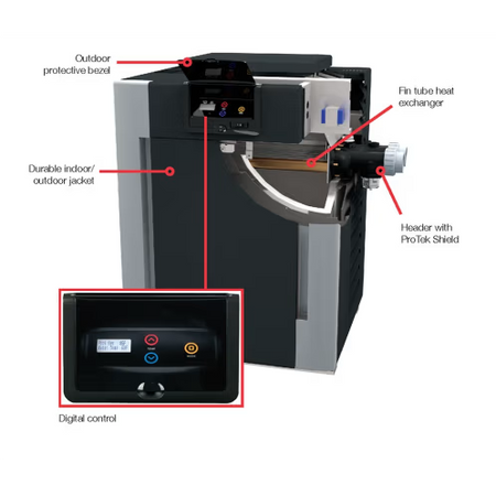 Raypak digital heater control panel