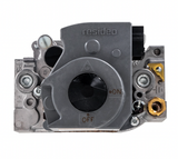 Raypak 014868F combination gas valve, view of the inlet and outlet ports